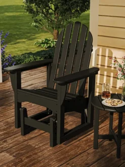 Outdoor Poly Gliding Adirondack Chair