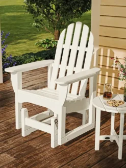 Outdoor Poly Gliding Adirondack Chair