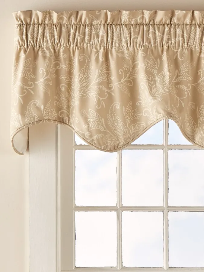 Paisley Forest Lined Rod Pocket Scalloped Valance by Country Curtains®