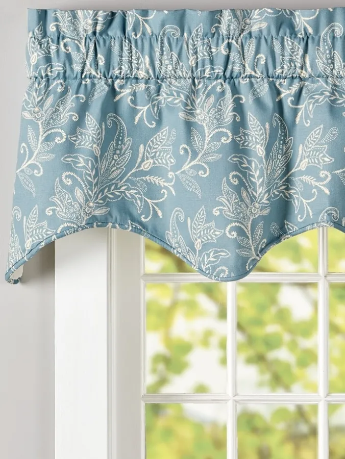 Paisley Forest Lined Rod Pocket Scalloped Valance by Country Curtains®
