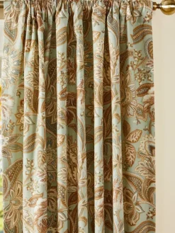 Paisley Jacobean Floral Lined Rod Pocket Curtains by Country Curtains®
