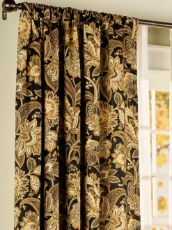 Paisley Jacobean Floral Lined Rod Pocket Curtains by Country Curtains®