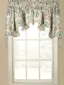 Paisley Palette Lined Rod Pocket Duchess Swag Pair