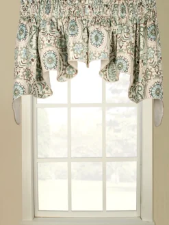 Paisley Palette Lined Rod Pocket Duchess Swag Pair