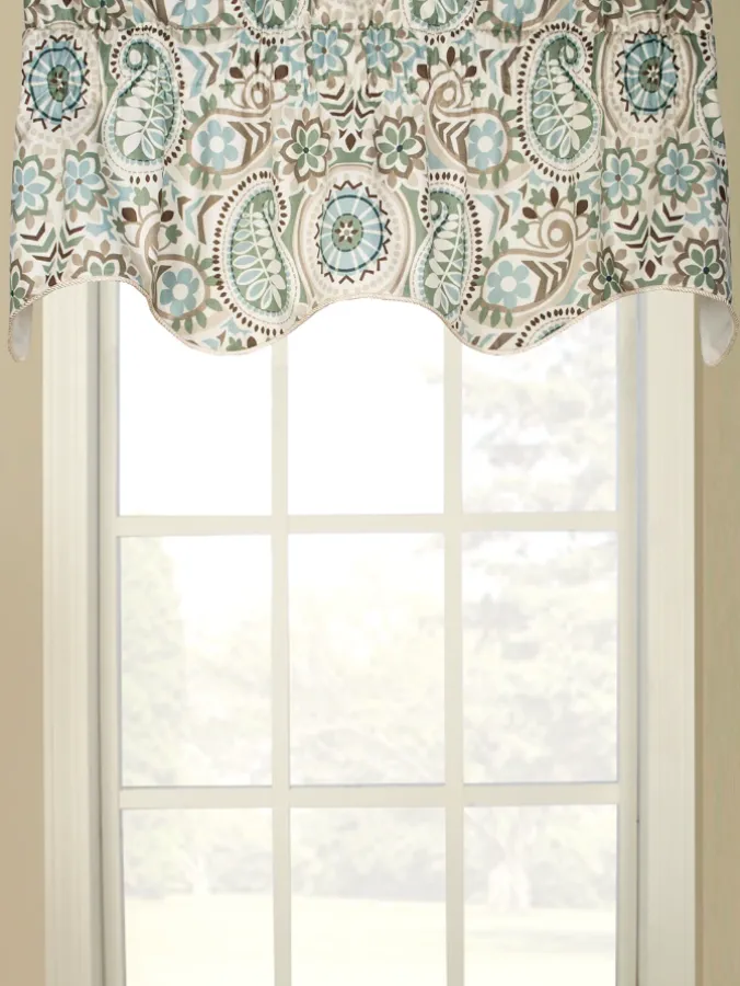 Paisley Palette Lined Rod Pocket Filler Valance