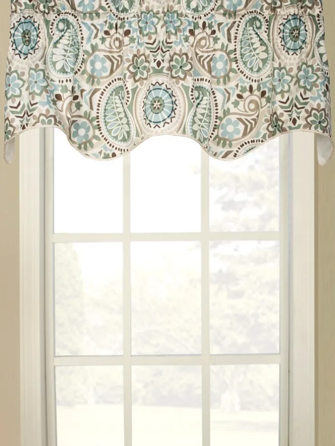 Paisley Palette Lined Rod Pocket Filler Valance
