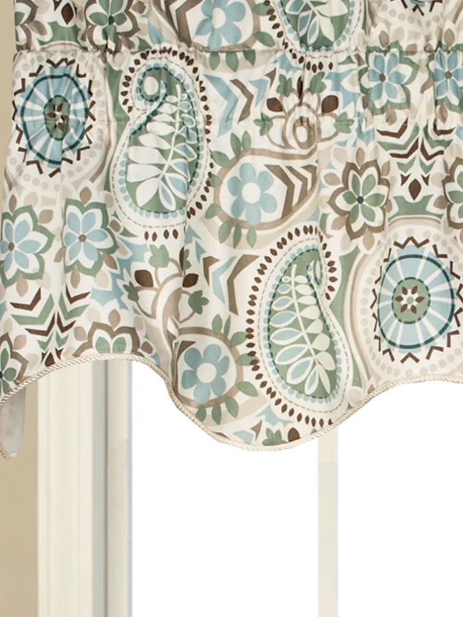 Paisley Palette Lined Rod Pocket Filler Valance