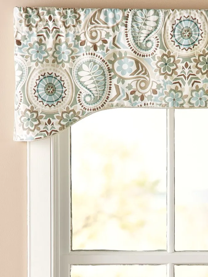 Paisley Palette Lined Rod Pocket Arch Valance