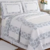 Paisley Ruffle Cotton Quilt or Pillow Sham Pair