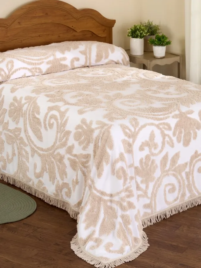 Paisley Swirls Chenille Bedspread