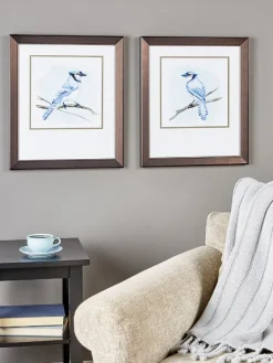 Peaceful Blue Jay Art Print, Set of 2