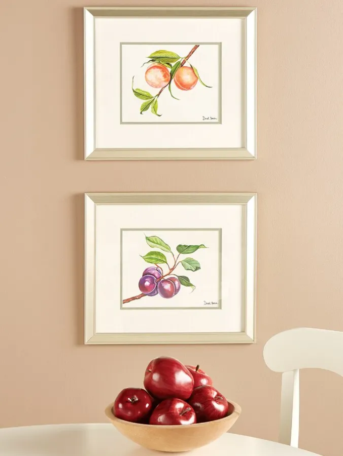 Peach And Plum Framed Art Prints by Donnel Barnum, 2 Prints