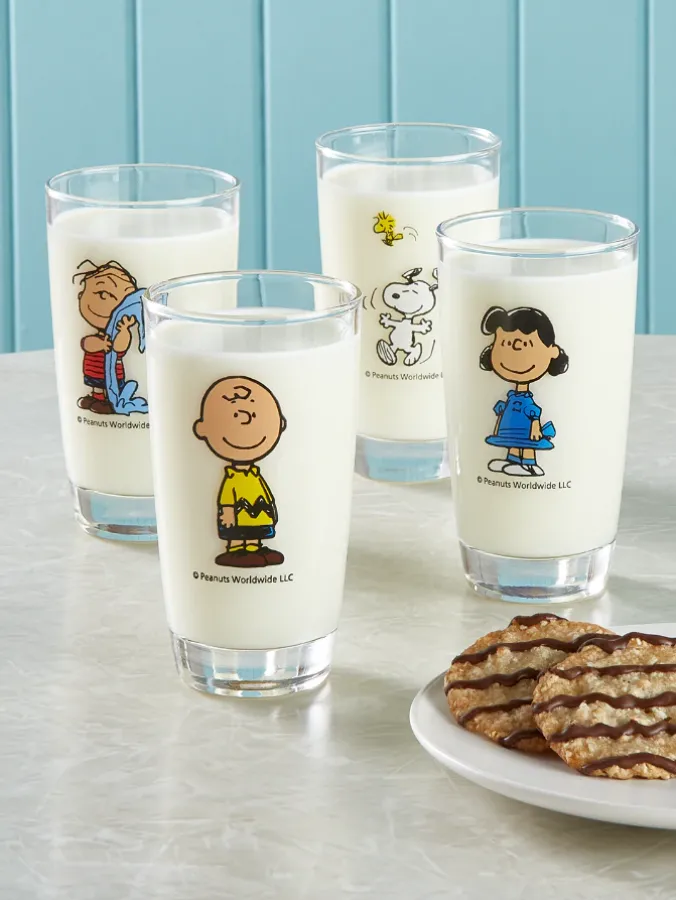 Peanuts Drinking Glass, Set of 4