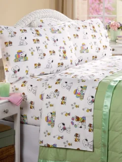 Peanuts Easter Beagle Portuguese Cotton Percale Sheet Set