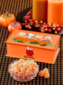 Peanuts Great Pumpkin Halloween Tin With Jelly Pumpkins, 1 Pound