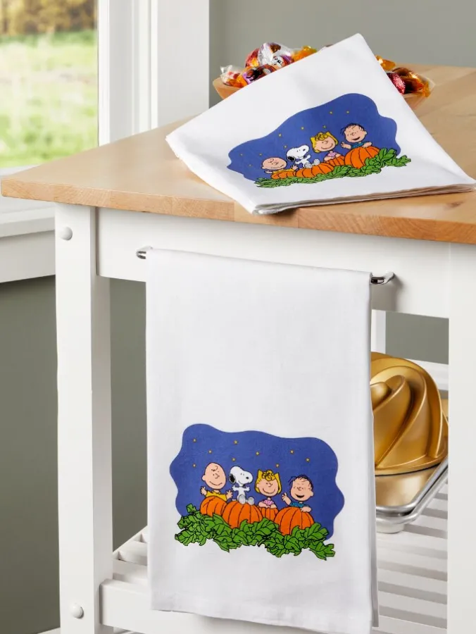 Peanuts Halloween Great Pumpkin Flour Sack Towel, Set of 2