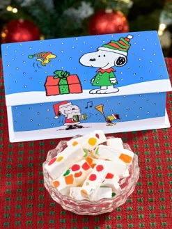 Peanuts Snoopy and Woodstock Snow Much Fun Christmas Tin With Jujube Divinities, 8 Ounce Tin