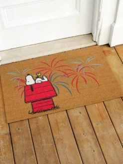 Peanuts Snoopy and Woodstock's Patriotic Indoor/Outdoor Rug and Doormat