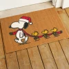 Peanuts Snoopy and Woodstock Christmas Indoor/Outdoor Rug and Doormat