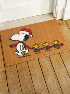 Peanuts Snoopy and Woodstock Christmas Indoor/Outdoor Rug and Doormat