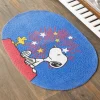 Peanuts Snoopy and Woodstock Americana Braided Cotton Throw Rug