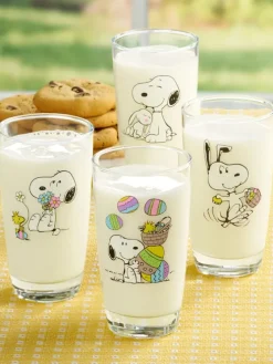 Peanuts Snoopy Easter Beagle Drinking Glass, Set of 4