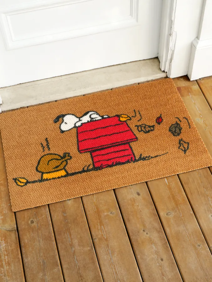 Peanuts Snoopy's Thanksgiving Indoor/Outdoor Rug and Doormat