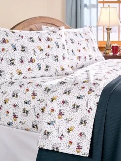 Peanuts Snow Fun Flannel Sheet Set