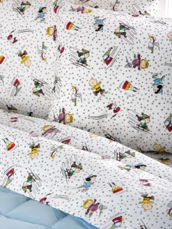 Peanuts Snow Fun Portuguese Cotton Percale Sheet Set