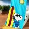 Peanuts Surfing Snoopy Portuguese Cotton Beach Towel