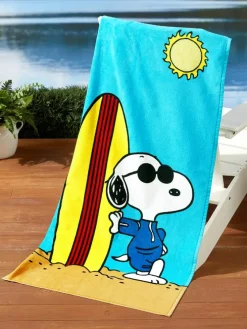 Peanuts Surfing Snoopy Portuguese Cotton Beach Towel
