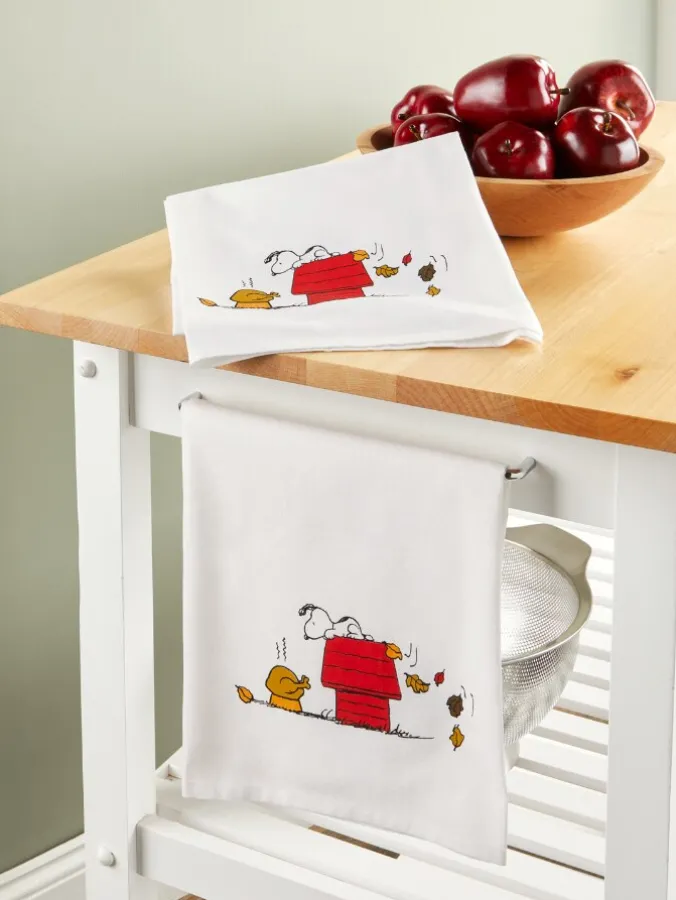 Peanuts Thanksgiving Flour Sack Towel, Set of 2