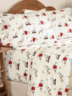 Peanuts Thanksgiving Portuguese Cotton Flannel Sheet Set