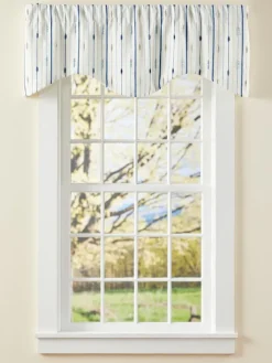 Pennington Stripe Lined M-Shaped Rod Pocket Valance