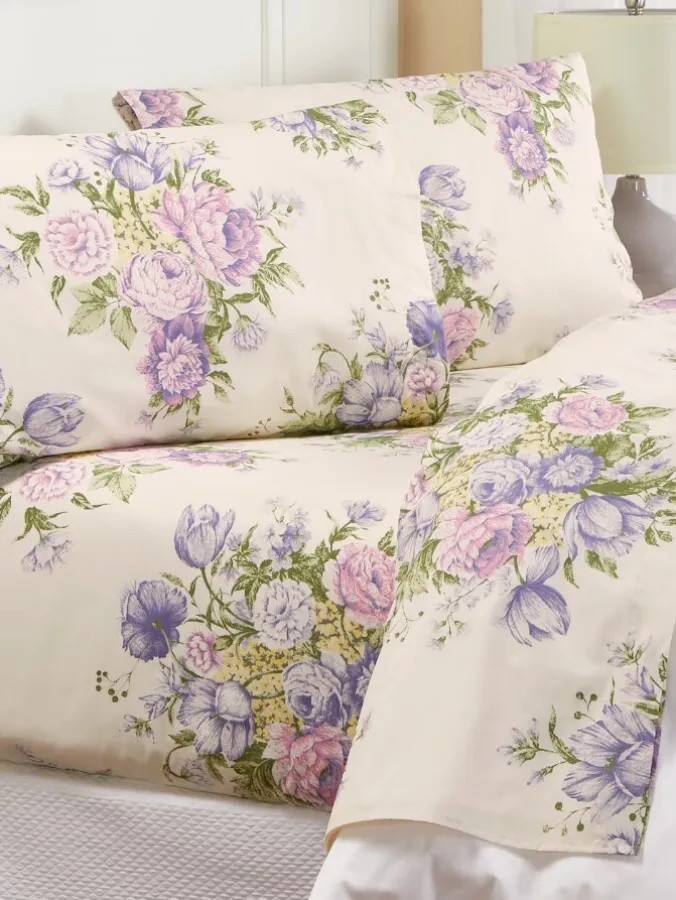 Petals of Paradise Portuguese Cotton Flannel Sheet Set