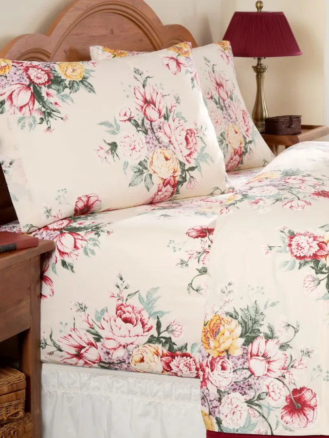 Petals of Paradise Portuguese Cotton Percale Sheet Set