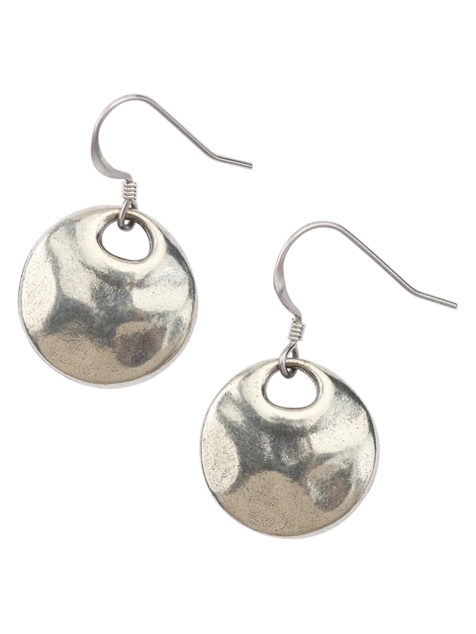 Pewter Serenity Drop Earrings