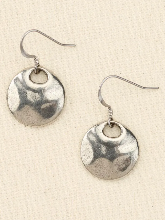 Pewter Serenity Drop Earrings