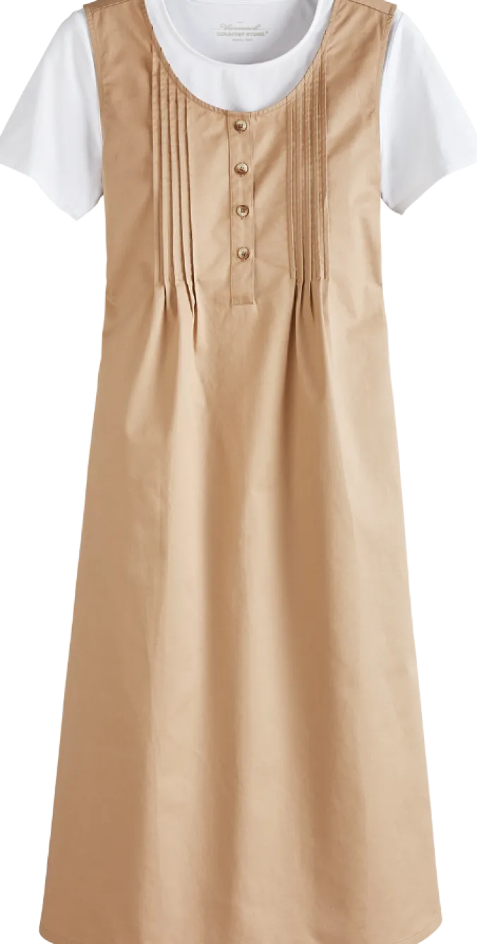 Pintuck Cotton Twill Jumper