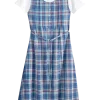 Plaid Pintuck Jumper