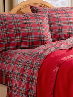Plaid Portuguese Cotton Percale Sheet Set
