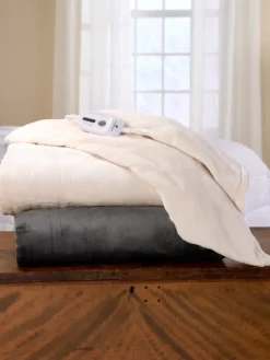 Plush Fleece Electric Heated Blanket