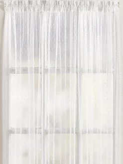Point d'Esprit Rod Pocket Sheer Door Panel