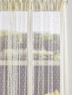 Point d'Esprit Rod Pocket Sheer Door Panel