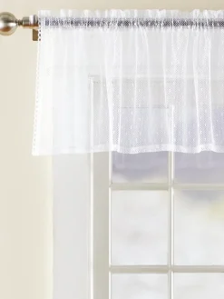 Point d'Esprit Rod Pocket Sheer Tailored Valance