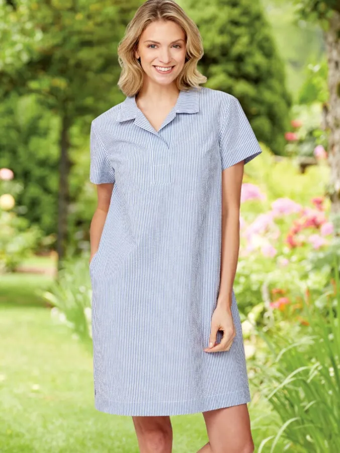 Popover Seersucker Dress
