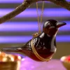 Porcelain Black Crow Ornament and Trinket Box