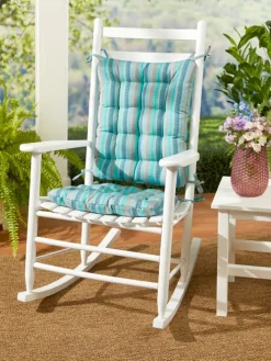 Porchside Never-Flatten Indoor/Outdoor Rocker Chair Cushion Set