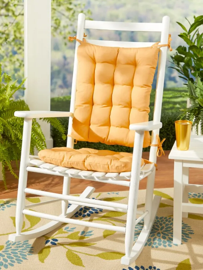 Porchside Never-Flatten Indoor/Outdoor Rocker Chair Cushion Set