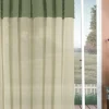 Portico Pleats Color Band Grommet Top Patio Panel With Pull Wand by Country Curtains®